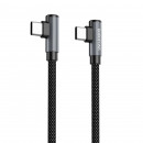 Кабель BOROFONE BU50 elbow magnetic 60W charging data cable Type-C to Type-C 1m Black