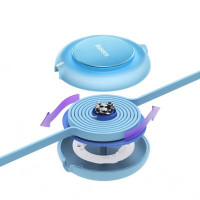 Кабель Baseus Bright Mirror 2 Series Retractable 3-in-1 Fast Charging  Data Cable USB to M+L+C 3.5A 1.1m Sky Blue  - фото № 4