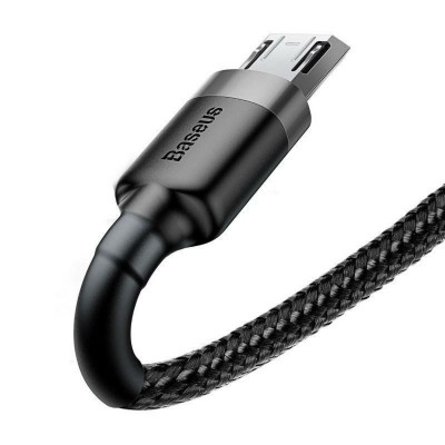Кабель Baseus Cafule Cable USB For Micro 2.4A 1м Серый+Черный (CAMKLF-BG1) - изображение 5