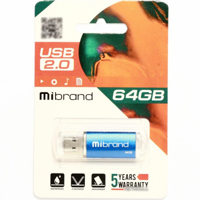 Flash Mibrand USB 2.0 Cougar 64Gb Blue - изображение 2