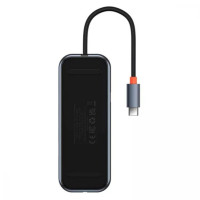 USB-Hub Baseus AcmeJoy 5-Port Type-C HUB Adapter（Type-C to USB3.0*2+USB2.0*1+Type-C PD&Data *1+RJ45*1）Dark Gray (Колір Сірий) - фото № 4