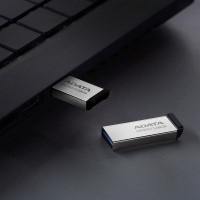 Флеш-накопичувач A-DATA USB 3.2 UR 350 128Gb Silver/Black (Цвет Черный) - фото № 5