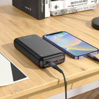 Зовнішній акумулятор BOROFONE BJ38A Power 22.5W+PD20W fully compatible power bank(20000mAh) Black (Колір Черный) - фото № 4