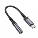 Перехідник BOROFONE BV24 Graceful digital audio converter cable Type-C to 3.5mm Metal Grey