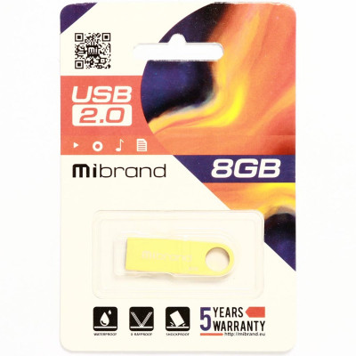 Flash Mibrand USB 2.0 Puma 8Gb Gold - изображение 1