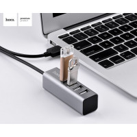 USB-хаб HOCO HB1 4USB Line machine Tarnish (Колір Тьмяний) - фото № 4
