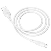 Кабель BOROFONE BX43 USB to Micro 2.4A, 1m, PVC, PVC connectors, White (Цвет 7068) - фото № 4