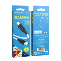 Кабель BOROFONE BX42 USB to Type-C 3A, 1m, silicone, TPE connectors, White (Цвет 7068) - фото № 3