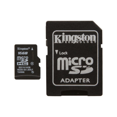 microSDHC (UHS-1) Kingston 16Gb class 10 (adapter SD) - зображення 4