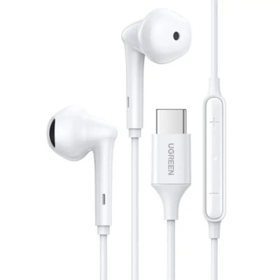 Навушники UGREEN EP101 Wired Earphones with Type-C Connector (White)(UGR-60700) - зображення 1