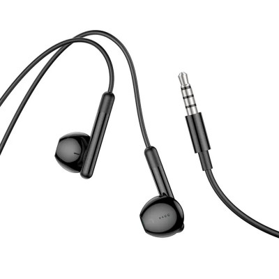 Навушники HOCO M93 wire control earphones with microphone Black (6931474765222) - зображення 1