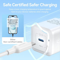 Кабель Vention USB 2.0 Type-C Male to Type-C Male 3A Cable 2M White PVC Type (Цвет White) - фото № 6