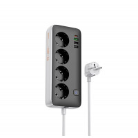 Мережевий подовжувач HOCO AC22 Sunlight 4-bit(PD30W/1C3A) desktop socket(EU/GER) Black (Цвет Черный), Атикул k54386 |  купить на VILKI.NET - фото № 1