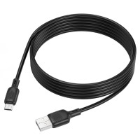 Кабель BOROFONE BX113 Lenny silicone charging data cable Micro(L=2M) Black (Цвет 7073) - фото № 4