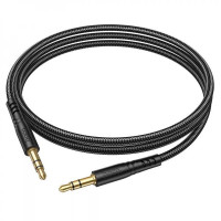 Аудіокабель HOCO UPA24 Smooth AUX audio cable Black (Цвет Черный) - фото № 4
