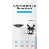 Автотримач для телефону Vention Auto-Clamping Car Phone Mount With Duckbill Clip Gray Crossbar Type (KCEH0) - зображення 4
