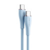 Кабель Vention USB 2.0 C Male to C Male 5A Кабель 1M Голубой силиконовый тип (TAWSF)