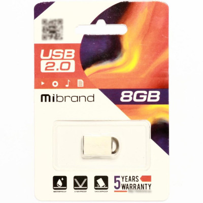 Flash Mibrand USB 2.0 Lynx 8Gb Silver (MI2.0/LY8M2S) - зображення 2