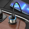 Автомобільний зарядний пристрій HOCO Z48 Tough 40W dual port(2C) car charger set(C to iP) Metal Gray (Metal Gray)- № 4