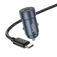 Автомобільний зарядний пристрій HOCO Z57 Glorious single-port PD30W car charger set (C to C) Metal Gray (Цвет Metal Gray) - фото № 4