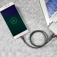 Кабель Baseus Cafule Cable USB For Micro 1.5A 2m Red+Black (Колір Черный) - фото № 4