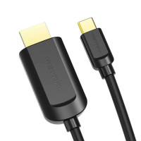 Кабель Vention Type-C to HDMI 4K 30Hz Cable 1M Black (CGUBF) (Цвет 7073) - фото № 4