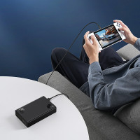 Зовнішній акумулятор Baseus Adaman  Digital Display Fast Charge Power Bank 24000mAh 140W Cluster Black (Цвет Cluster Black) - фото № 6