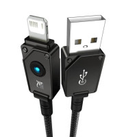 Кабель Baseus Unbreakable Series Fast Charging Data Cable USB to iP 2.4A 2m Cluster Black (Колір Cluster Black) - фото № 6