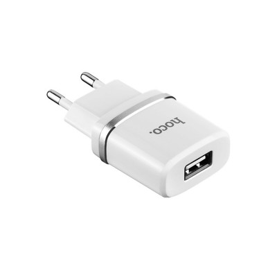 Мережевий зарядний пристрий HOCO C11 Smart, комплект зарядного устройства с одним USB (iP-кабелем) Белый (6957531047735) - изображение 4