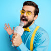 Портативна колонка HOCO BK5 Cantando karaoke microphone White (7068)- № 6