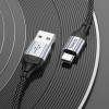 Кабель HOCO X102 USB to Type-C 3A, 1m, nylon, aluminum connectors, Black (7073)- № 5