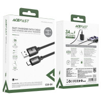 Кабель ACEFAST C20-04 USB-A to USB-C aluminum alloy charging data cable Black (Цвет 7073) - фото № 2