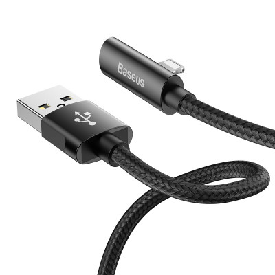 Кабель Baseus Rhythm Bent Connector Audio and Cable For iP 1.2m Black - зображення 2