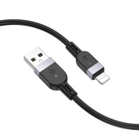 Кабель HOCO X109 Energy silicone charging data cable iP (L=1M) Black (Цвет 7073) - фото № 3