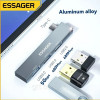 USB-хаб ESSAGER (opp bag) Fengyang  3 in 1 Splitter Silver (Silver)- № 5