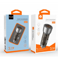 Автомобільний зарядний пристрій WUW-C201 2USB 3.1A black (Цвет Черный) - фото № 2