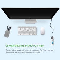 Кабель UGREEN US103 USB 2.0 A Male to A Female Cable 1.5m (Black)(UGR-10315) (Цвет 7073) - фото № 4