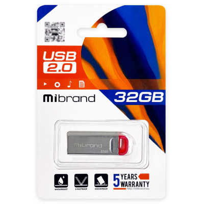Flash Mibrand USB 2.0 Falcon 32Gb Red - зображення 1