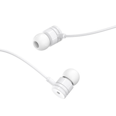 Навушники BOROFONE BM31 Mysterious universal earphones with mic White - зображення 1