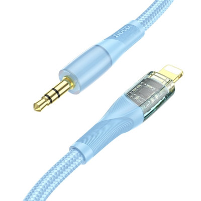 Аудiокабель HOCO UPA25 Transparent Discovery Edition Digital audio conversion cable iP Blue - изображение 2