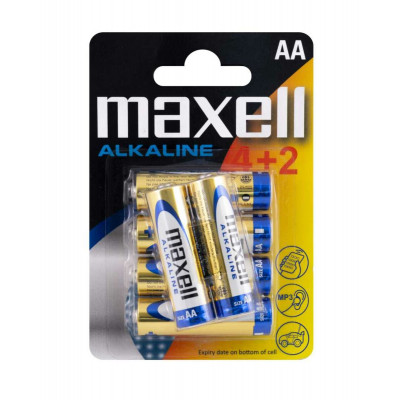 Батарейка MAXELL LR6 4+2PK BLIST 6шт (M-790230.04.CN) (4902580163846) - зображення 1