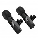 Бездротова мікрофонна система BOROFONE BFK15 Dual-mic lavalier wireless digital microphone (iP/Type-C) Black