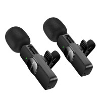 Бездротова мікрофонна система BOROFONE BFK15 Dual-mic lavalier wireless digital microphone (iP/Type-C) Black