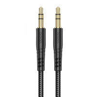 Аудіокабель HOCO UPA24 Smooth AUX audio cable Black (Цвет Черный), Атикул k41556 |  купить на VILKI.NET - фото № 1