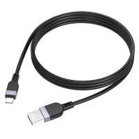 Кабель HOCO X109 Energy silicone charging data cable iP (L=1M) Black (Цвет 7073) - фото № 5