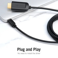 Кабель Vention Type-C to HDMI 4K 30Hz Cable 1M Black (CGUBF) (Цвет 7073) - фото № 6