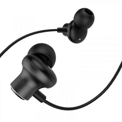 Навушники HOCO M44 Magic sound wired earphones with microphone Black - зображення 2