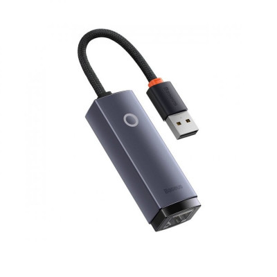 USB-Hub Baseus Lite Series Ethernet Adapter USB-A to RJ45 LAN Port (100Mbps) Black - зображення 2