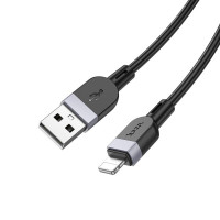 Кабель HOCO X109 Energy silicone charging data cable iP (L=1M) Black (Цвет 7073) - фото № 4