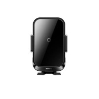 Автотримач для телефона з БЗП Baseus Halo Electric Wireless Charging Car Mount 15W Black
